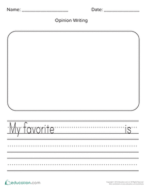 Defending Favorites: Opinion Writing