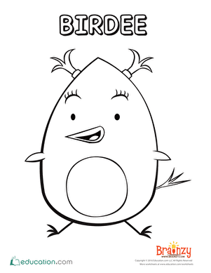 Birdee Coloring Page