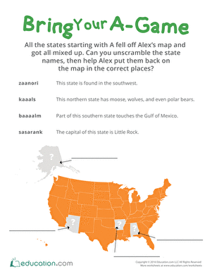 States Starting with A