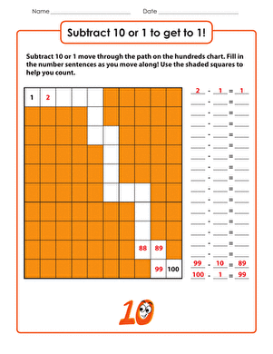 Subtract Ten or One to Get to One!