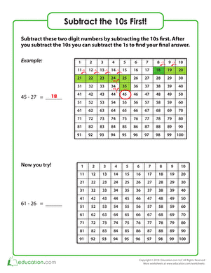 Subtract the 10s First! (Part One)
