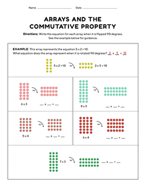 Practicing Commutative Property with Arrays