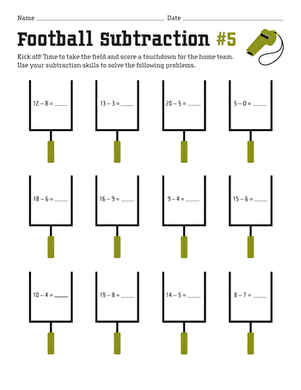 Football Subtraction #5